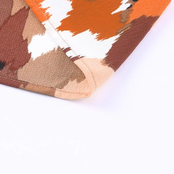 Abstract Printed Long Sleeve Blouse - Picture 7 of 11